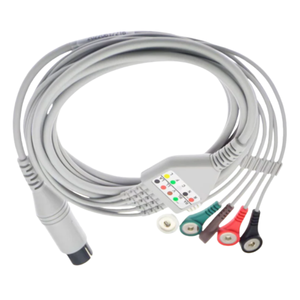 UT4000A RHINO POWER Câbles ECG de remplacement de haute qualité pour Philips <span class=keywords><strong>GOLDWAY</strong></span> UT4000B 4000C 4000A 6000F 6 broches 5 fils Snap - Product Image 6