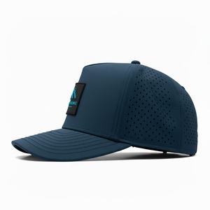 OEM Custom Logo Structured <b>Waterproof</b> <b>Golf</b> Baseball Cap Laser Cut Hole Rubber Patch Snapback <b>Hat</b> Outdoor Sports Cap - Product Image 3