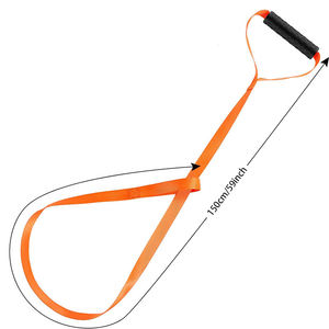 Sangle de traînage Orange Drag Deer en nylon et cuir durable - Accessoire d'extérieur imperméable avec tige en acier pour le camping - Product Image 3