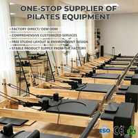 Reformer Pilates haut de gamme en bois avec structure métallique, pliable et portable, équipement de Pilates à vendre