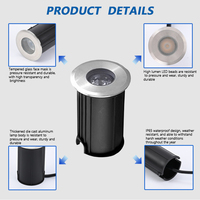 Lumière LED extérieure encastrée au sol, à faible tension, paysagère, IP67, 1W, 3W, 9W, RVB, changement de couleur, marche d'escalier