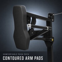 Machine de musculation REYK à charge par poulies pour triceps assis, avec pile de poids réglable, pour l'exercice des muscles des bras, idéale pour la musculation en salle de sport.