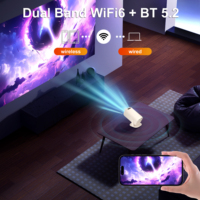 Projecteur intelligent V2-Collita à succès avec plus de 500 chaînes TV gratuites, système Android, WIFI+BT, pour cinéma maison, extérieur et bureau