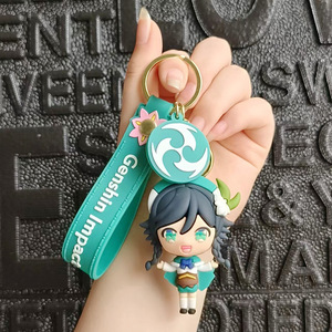 Pour <span class=keywords><strong>Genshin</strong></span> <span class=keywords><strong>Impact</strong></span> personnage de dessin animé PVC Figure jouet <span class=keywords><strong>porte</strong></span>-clés en métal sac de voiture <span class=keywords><strong>porte</strong></span>-clés pour grossistes - Product Image 5