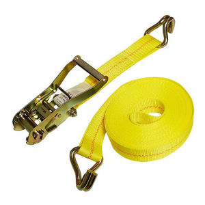 Correas de Amarre con Trinquete de 2" <span class=keywords><strong>x</strong></span> 27' con Ganchos Dobles en J, Resistencia a la Rotura de 10000 Libras, para Sujeción de Carga en Camiones de Plataforma - Product Image 1