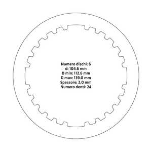 NRTeam para Honda CRF 450R 17-20 Steel Series Sistemas de transmisión automática Discos de embrague - Product Image 1