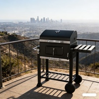 Barbecue à gaz pour cuisine extérieure, couverture de barbecue pour la cuisson de la viande, barbecue portable, barbecue en acier inoxydable, chauffe rapidement