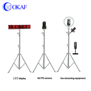 Lightweight Tripod Telescopic Mast Pole Stainless Steel Portable Antenna Manual CCTV Surveillance <b>Camera</b> Tower OK-SJ-30-SD <b>Light</b> - Product Image 2