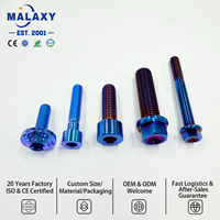 Malaxy Titanium Alloy Hex Head Bolts Corrosion Resistant High Strength Industrial Fastener Titanium Bolts