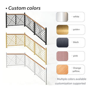 Barandilla de Balcón y Escalera de Diseño Moderno, de Aleación de Aluminio y Acero Inoxidable, Fácil de Instalar, para Jardín, Patio y Exteriores - Product Image 2