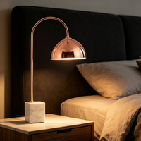Lampe de table moderne en fer et marbre avec ampoule à filament E27, lampe de chevet, lampe de bureau, service d'installation, garantie de 2 ans