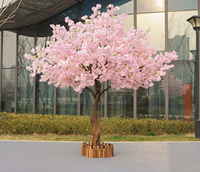 Grand arbre artificiel de fleurs, cerisier, pêcher, arbre à souhaits pour l'intérieur et l'extérieur, pour les hôtels, Thanksgiving