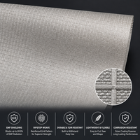 Tissu conducteur anti-traque à motif quadrillé, résistant au déchirement, avec blindage RFID