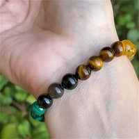 Bracelet en pierres précieuses naturelles à bas prix d'usine, bracelet en cristal d'obsidienne pour couple, bracelet porte-bonheur élastique, bijoux faits à la main
