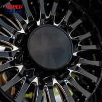 Ruedas Dually Negras Personalizadas de 22, 24, 26, 28, 30 Pulgadas, 6x139.7, 6x5.5, 8x6.5, 8x170, 8x180, 10x225, Ruedas Forjadas para Todoterreno