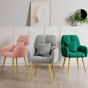 Chaise de salon de manucure confortable avec dossier, chaise de beauté moderne rembourrée - Product Image 1
