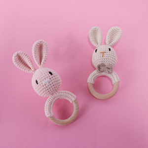 Gros Doux <span class=keywords><strong>En</strong></span> <span class=keywords><strong>Bois</strong></span> <span class=keywords><strong>Anneau</strong></span> Crochet Lapin <span class=keywords><strong>Hochet</strong></span> <span class=keywords><strong>Naturel</strong></span> À Tricoter de Dentition de Bande Dessinée Animaux Crochet <span class=keywords><strong>En</strong></span> <span class=keywords><strong>Bois</strong></span> Bébé de Dentition - Product Image 3
