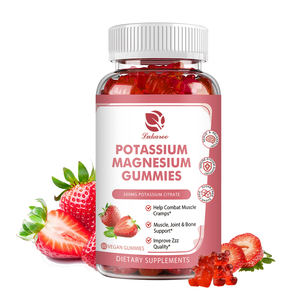 Gummies de potassium et de magnésium - Magnésium glycinate et citrate de potassium à absorption élevée, dose de 200 mg, 60 unités - Product Image 1