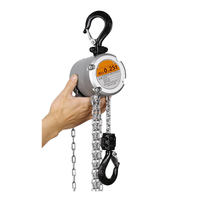 Mini palan à chaîne manuel en alliage d'aluminium de type DZ 250 kg, portable et léger