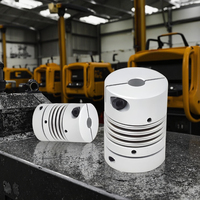 Accouplement à soufflet en acier allié d'aluminium hautement sensible et hautement compensatoire, type pince (ZS3-C) pour ventilateurs de machines-outils CNC QIANRUI
