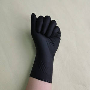 Gants en nitrile noir de 5 mil et 4 mil pour salon de beauté, salon de coiffure, salon de tatouage, sans latex, pour une utilisation sécuritaire - Product Image 2