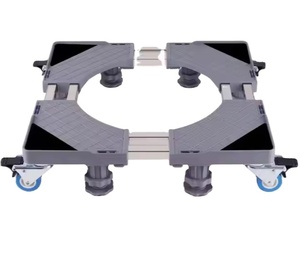 Support de mini-réfrigérateur manuel RETEKOOL avec 4 roues verrouillables, chariot réglable pour <span class=keywords><strong>machine</strong></span> à <span class=keywords><strong>laver</strong></span>, base universelle, garantie 1 an - Product Image 3