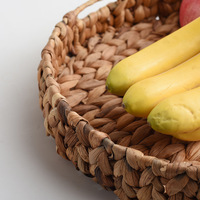 Panier de rangement en verre et eau marine, cartouche de ménage tissée, plateau de Table, panier de rangement de fruits et légumes de cuisine, plateau pochette