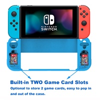Coque oled en silicone solide pour nintendo switch, boîtier de rangement en couleur, pour console oled