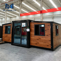 Rumah Kontainer Mini Modern Prefabrikasi yang Dapat Diperluas dengan Dua Sayap, Stabil, Mewah, dan Mudah Dipindahkan