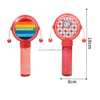 Jouet porte-bonheur personnalisé 3in1 tambour bulle bâton en gros 50ml bulle baguette en forme de tambour hochet bulle jouets sable marteau