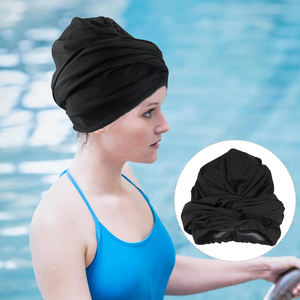 Bonnets <span class=keywords><strong>de</strong></span> <span class=keywords><strong>bain</strong></span> HZM-24097 pour femmes Spandex <span class=keywords><strong>Turban</strong></span> <span class=keywords><strong>de</strong></span> natation Chapeau doublé <span class=keywords><strong>de</strong></span> silicone pour dames - Product Image 5
