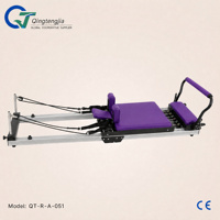 Machine de Pilates Reformer pliable, légère, en aluminium, avec ressorts réglables, pour la maison, le studio ou la salle de sport