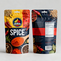 Sacs alimentaires imprimés sur mesure, emballages en plastique, sachets refermables, sachets réutilisables pour assaisonnements et épices, sachets Doypack