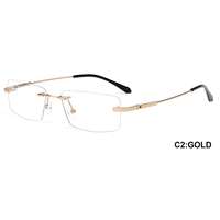 Montures optiques vintage sans monture en métal, style rétro, unisexe, tendance, 6 couleurs, Haoya XY004, pour hommes et femmes, toutes formes de visage, prix abordable 2024