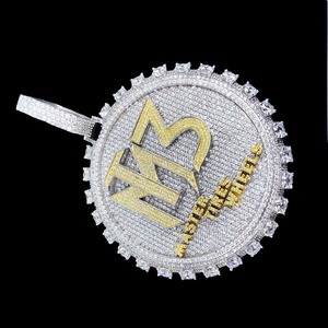 Premium Quality Silver Plated Natural Moissanite Diamond Luxury Pendant Necklace for Unisex Engagement/Wedding Party Wear - Product Image 3