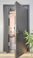 Porte de sécurité à double battant TOMA - Porte de sécurité en métal avec serrure intelligente - Porte en métal pour maisons