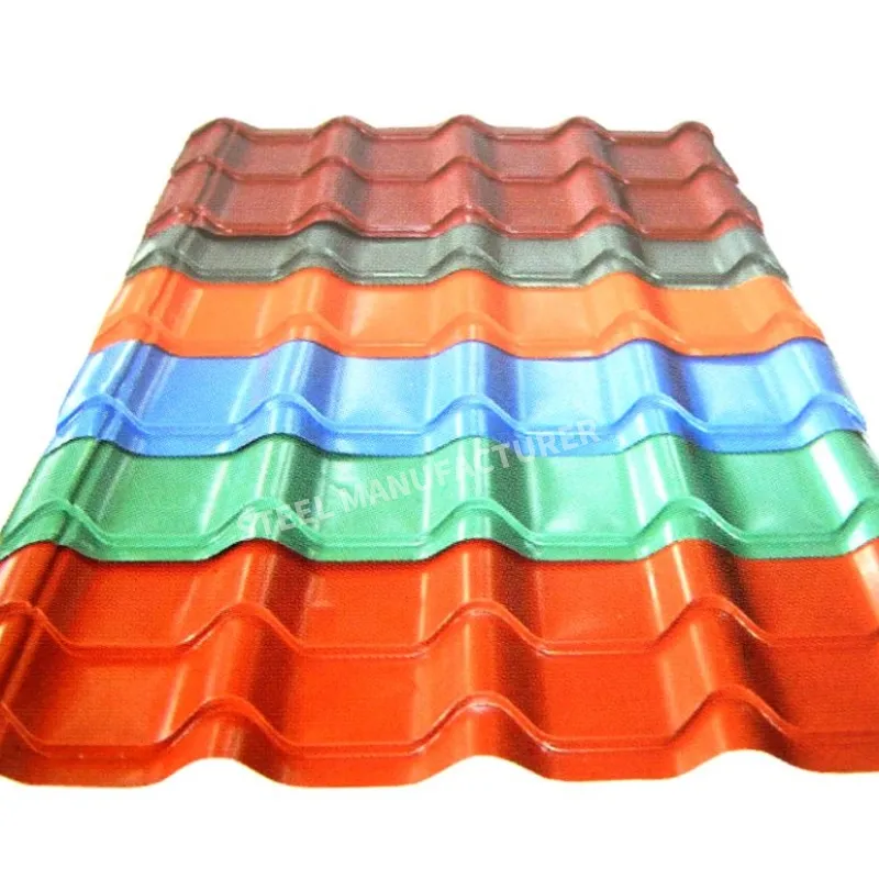 0.45mm color steel rooftop sheet/color coated galvanized corrugated steel roofing sheet