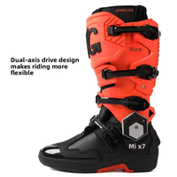 Bottes de moto tout-terrain à double axe, anti-collision, protectrices, bottes de motocross, semelle en caoutchouc antidérapante, bottes de moto