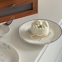 Assiettes en céramique Lelyi créatives, style rétro français, motifs de fruits, haute valeur esthétique, assiettes exquises et mignonnes, vente en gros