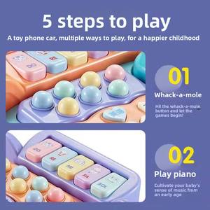 Jouet Téléphone Éducatif en Plastique pour Enfants 0-3 Ans, Jeu de Frappe-Malotour, Carrés d'Histoires, Simulation de Piano Musical - Product Image 3