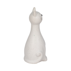 Statuetta di gattino sottile in ceramica, scultura in gres per decorazioni per la casa, bagno, ufficio, soggiorno, espositore da scaffale - Product Image 3