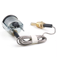 2 Inch 52mm Pointer Mechanical Water Temperature Gauge with Sensor 130℃/265℉ Dual-scale Engineering Vehicle Instrument