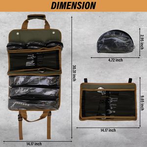 Free sample Super Tool <b>Roll</b> Bags Wrench <b>Roll</b> <b>up</b> Tool Pouches Multi Purpose Canvas Tool Organize Car Motorcycle Car Camping Gear - Product Image 6