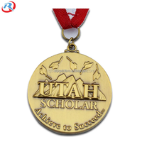 Médaille 3D personnalisée avec votre propre logo en or, argent ou cuivre, pour compétition sportive, avec ruban