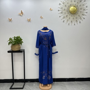 Robe longue ample imprimée pour femme, style musulman élégant et respirant, ornée de strass, collection été 2026 – Vente en gros - Product Image 3
