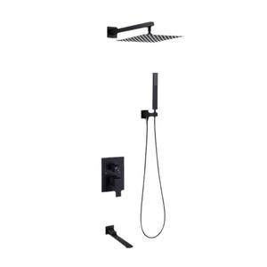 Premium Brass Concealed <strong>Shower</strong> System Brushed Aluminium Piano Key <strong>Control</strong> 4-Way Rainfall <strong>Shower</strong> Set for Modern Bathroom - Product Image 6