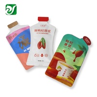 Fabricant d'emballages pour jus, poche en plastique jetable pour injection, sachet personnalisé pour sirop de goji