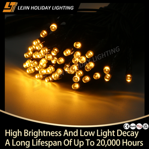 Guirlande lumineuse LED extérieure étanche à faible déclenchement de lumière, blanc chaud, pour décorations de Noël, de fêtes et de paysages, prix d'usine - Product Image 2