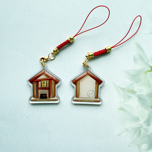 Tùy Chỉnh UV In <span class=keywords><strong>Epoxy</strong></span> Quyến Rũ Rõ Ràng Nhựa Acrylic Holographic Cầu Vồng Keycharm Phim Hoạt Hình Acrylic Shaker Keychain Điện Thoại Quyến Rũ - Product Image 3