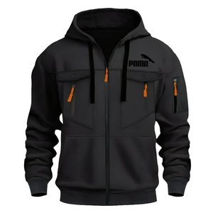 Sudaderas de Invierno para Hombre al por Mayor, Estilo Urbano, Tejidas, Estampadas, Holgadas, con Cierre Completo, de Alta Calidad, de Poliéster de Lujo, con Bolsillos Extra Grandes - Product Image 1